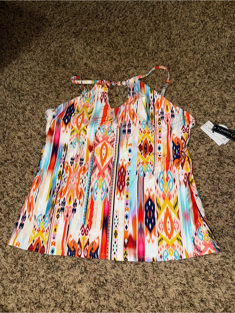 La Blanca Desert Keyhole Underwire Tankini Swimsuit Top LB3VK85 Size 16